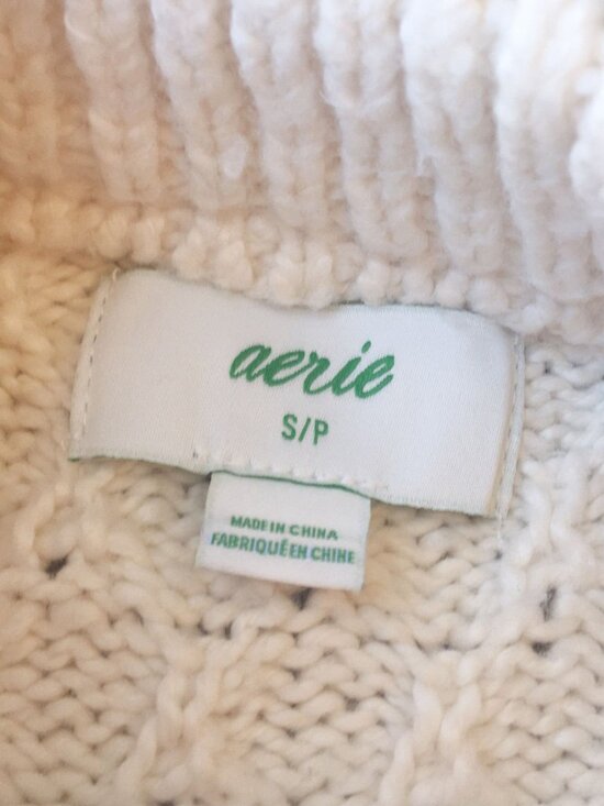 Oversized Bubble Knit Cream Pullover Sweater - Aerie - Picture 5 of 6